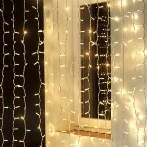 Weihnachtsbeleuchtung^DecoWoerner LED Profi Lichtvorhang System IP67, 500 Cm Ohne Zuleitung, weiß