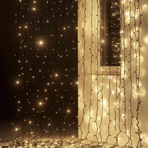 Weihnachtsbeleuchtung^DecoWoerner LED Profi Lichtvorhang System IP67, 700 Cm Ohne Zuleitung, Schwarz
