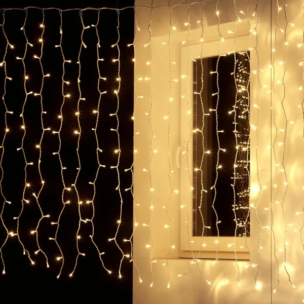 Weihnachtsbeleuchtung^DecoWoerner LED Profi Lichtvorhang System IP20 150 Cm Ohne Zuleitung