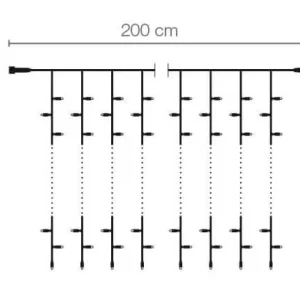 Weihnachtsbeleuchtung^DecoWoerner LED Profi Lichtvorhang System IP20, 700 Cm Ohne Zuleitung