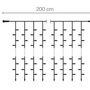 Weihnachtsbeleuchtung^DecoWoerner LED Profi Lichtvorhang System IP20 150 Cm Ohne Zuleitung