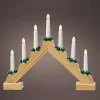 Weihnachtsfiguren | Weihnachtsbeleuchtung^DecoWoerner LED Schwibbogen Lichterbogen Warm Weiß Naturholz