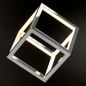 Deko-Licht^DecoWoerner LED Würfel Dimmbar, 20 X 20 Cm silber