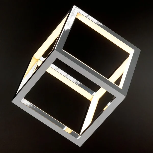 Deko-Licht^DecoWoerner LED Würfel Dimmbar, 20 X 20 Cm silber