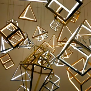 Deko-Licht^DecoWoerner LED Würfel Dimmbar, 20 X 20 Cm silber