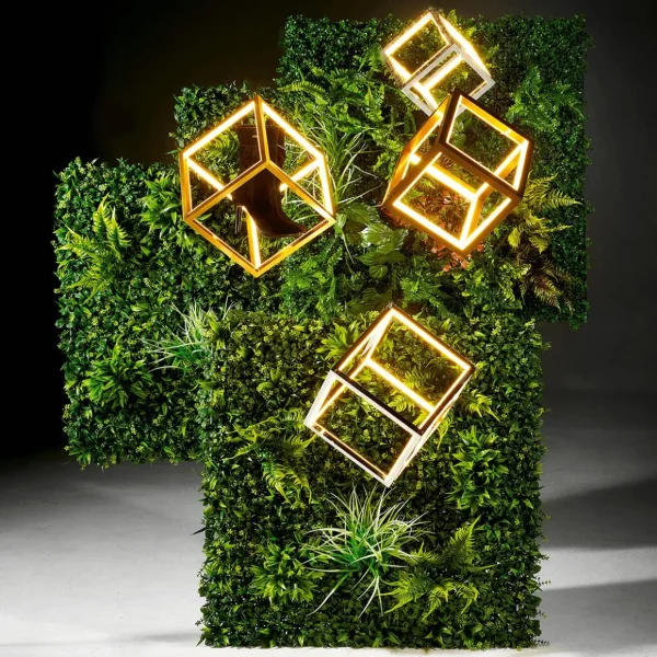 Deko-Licht^DecoWoerner LED Würfel Dimmbar, 20 X 20 Cm silber