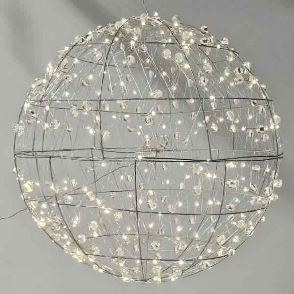 Deko-Licht | Xxl Weihnachtsdeko^DecoWoerner LED-Draht-Leuchtkugel 60 Cm Ø silber