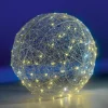 Xxl Weihnachtsdeko | Weihnachtsbeleuchtung^DecoWoerner LED-Draht-Leuchtkugel Blinkend 60 Cm Ø silber