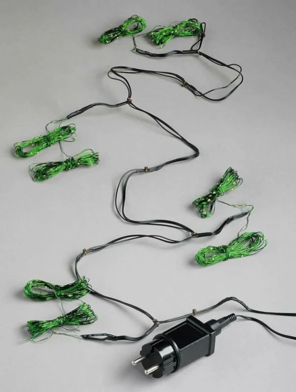 Weihnachtsbeleuchtung^DecoWoerner LED-Draht-Lichterkette Für Weihnachtsbäume, 4 Stränge à 4 M grün