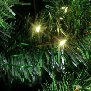 Weihnachtsbeleuchtung^DecoWoerner LED-Draht-Lichterkette Für Weihnachtsbäume, 4 Stränge à 4 M grün