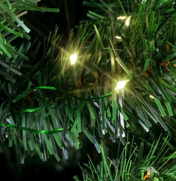 Weihnachtsbeleuchtung^DecoWoerner LED-Draht-Lichterkette Für Weihnachtsbäume, 4 Stränge à 4 M grün
