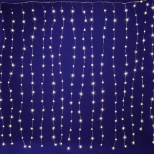 Weihnachtsbeleuchtung^DecoWoerner LED-Draht-Lichtvorhang Für Außen, 150 Cm silber