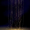 Weihnachtsbeleuchtung^DecoWoerner LED-Draht-Lichtvorhang Für Außen, 300 Cm silber