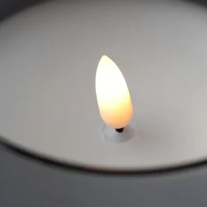 Deko-Licht^DecoWoerner LED-Kerze Aus Wachs Im Rauchen Glas 10 X 15 Cm Grau