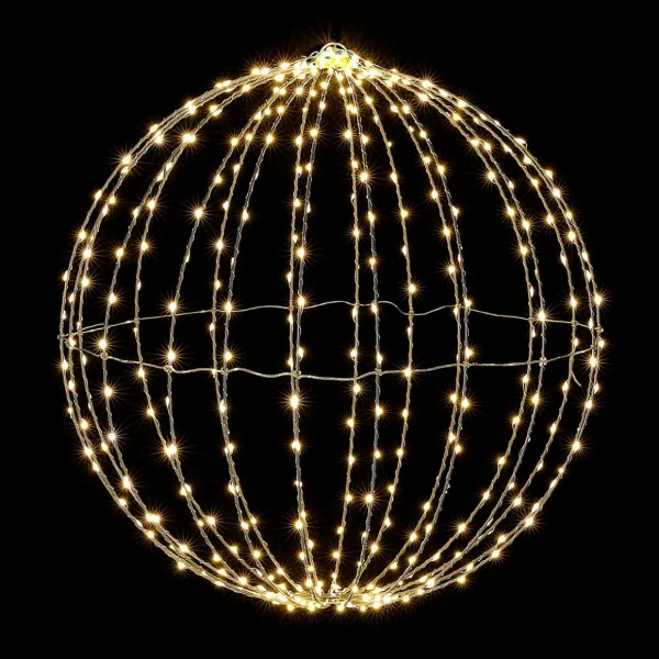 Weihnachtsbeleuchtung^DecoWoerner LED-Leuchtkugel Für Außen, 50 Cm Ø silber
