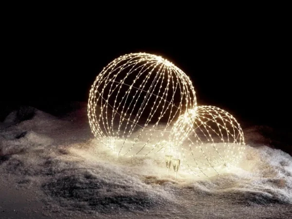 Xxl Weihnachtsdeko | Weihnachtsbeleuchtung^DecoWoerner LED-Leuchtkugel Für Außen, 80 Cm Ø silber