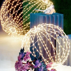 Weihnachtsbeleuchtung^DecoWoerner LED-Leuchtkugel Für Außen, 50 Cm Ø silber