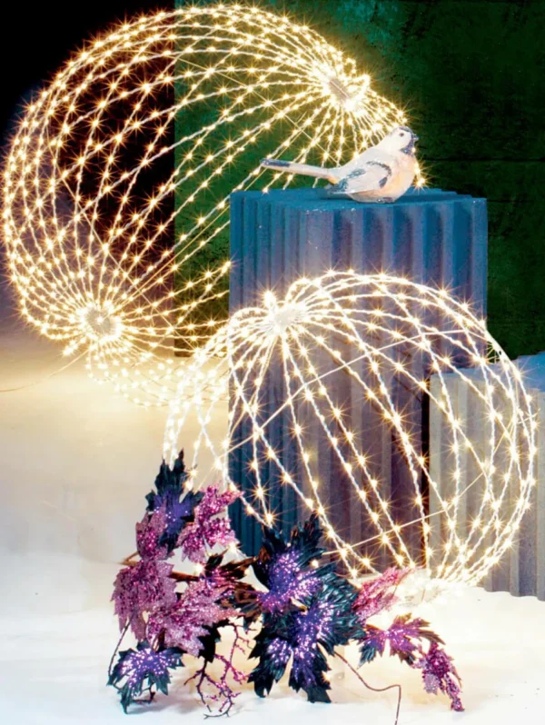 Weihnachtsbeleuchtung^DecoWoerner LED-Leuchtkugel Für Außen, 50 Cm Ø silber