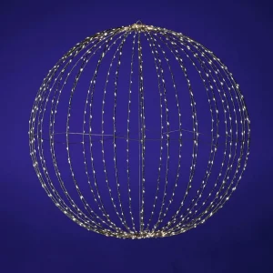 Xxl Weihnachtsdeko | Weihnachtsbeleuchtung^DecoWoerner LED-Leuchtkugel Für Außen, 80 Cm Ø silber