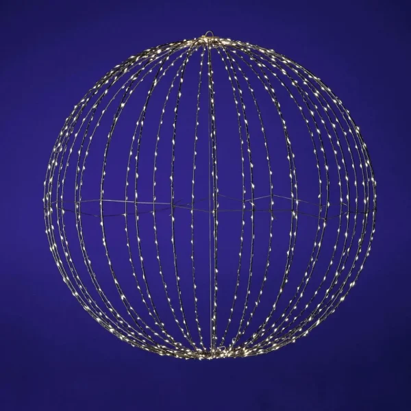 Xxl Weihnachtsdeko | Weihnachtsbeleuchtung^DecoWoerner LED-Leuchtkugel Für Außen, 80 Cm Ø silber