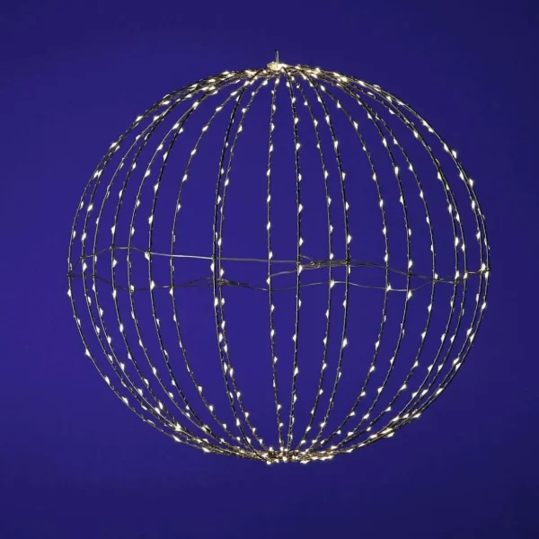 Weihnachtsbeleuchtung^DecoWoerner LED-Leuchtkugel Für Außen, 50 Cm Ø silber