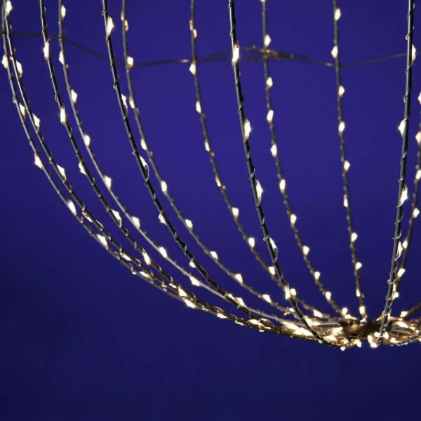 Weihnachtsbeleuchtung^DecoWoerner LED-Leuchtkugel Für Außen, 50 Cm Ø silber