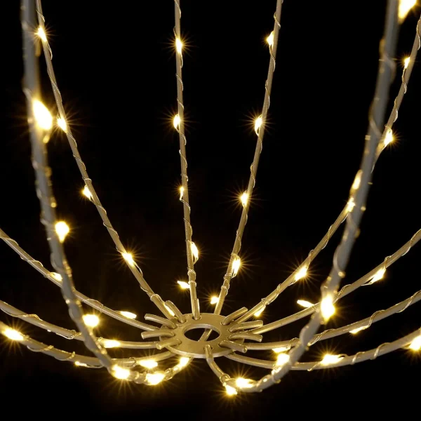 Weihnachtsbeleuchtung^DecoWoerner LED-Leuchtkugel Für Außen, LED Warm - Weiß, 30 Cm Ø silber