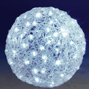 Weihnachtsbeleuchtung^DecoWoerner LED-Leuchtkugel Ice, 50 Cm Ø weiß