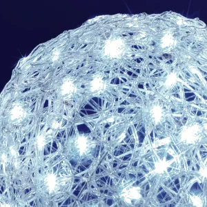 Weihnachtsbeleuchtung^DecoWoerner LED-Leuchtkugel Ice, 50 Cm Ø weiß