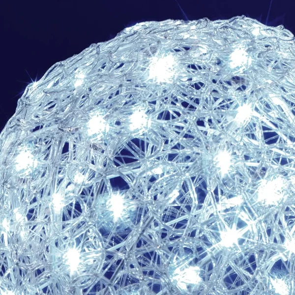 Weihnachtsbeleuchtung^DecoWoerner LED-Leuchtkugel Ice, 50 Cm Ø weiß