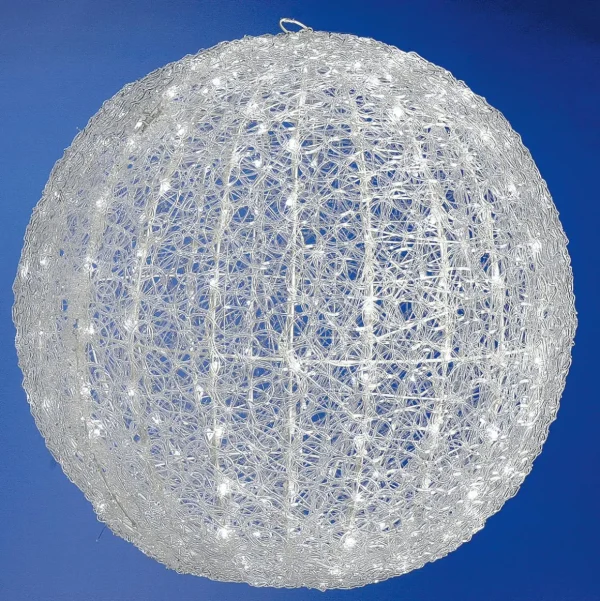 Weihnachtsbeleuchtung^DecoWoerner LED-Leuchtkugel Ice, 50 Cm Ø weiß