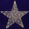Weihnachtssterne | Weihnachtsbeleuchtung^DecoWoerner LED-Leuchtstern, 78 Cm Ø silber