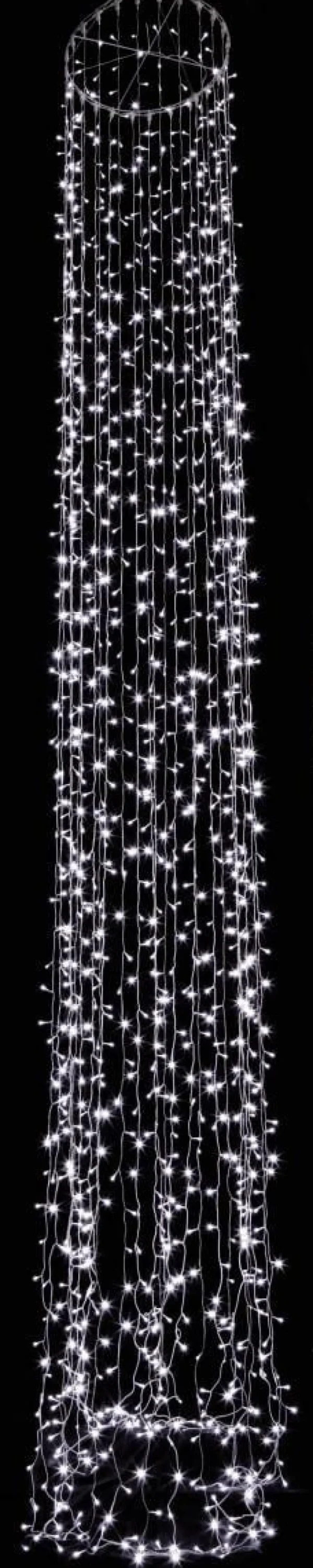 Weihnachtsbeleuchtung^DecoWoerner LED-Lichterketten-Hänger, 300 Cm weiß