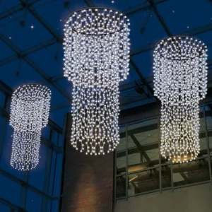 Weihnachtsbeleuchtung^DecoWoerner LED-Lichterketten-Hänger, 500 Cm weiß