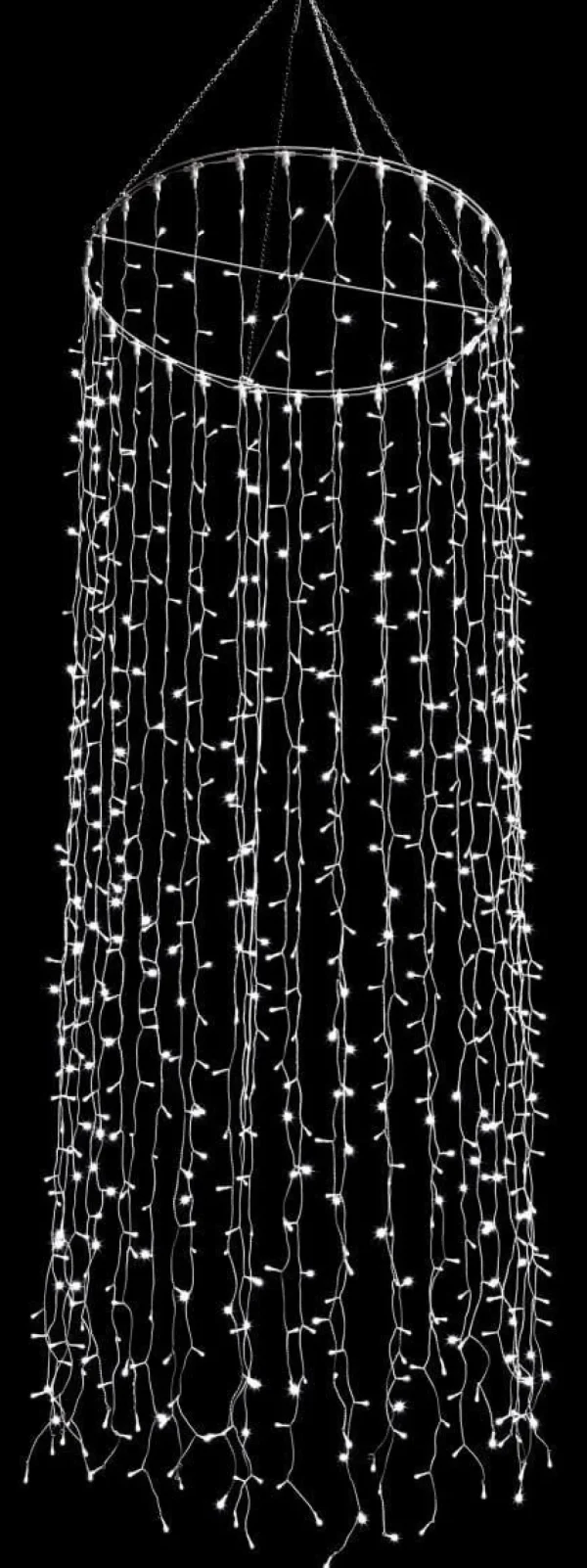 Weihnachtsbeleuchtung^DecoWoerner LED-Lichterketten-Hänger, 500 Cm weiß