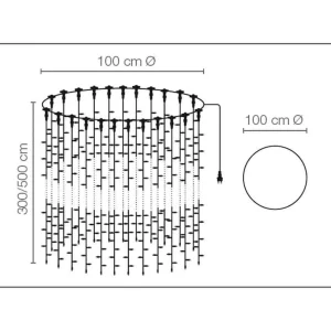 Weihnachtsbeleuchtung^DecoWoerner LED-Lichterketten-Hänger Für Innen, 300 Cm transparent