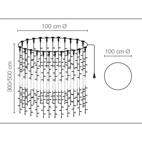 Weihnachtsbeleuchtung^DecoWoerner LED-Lichterketten-Hänger Für Innen, 300 Cm transparent