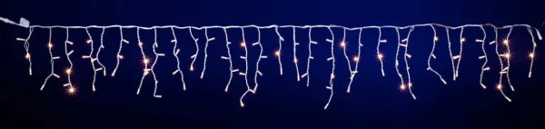 Weihnachtsbeleuchtung^DecoWoerner LED-Profi-Iciclelichtsystem IP67, 114 LED, 300 X 50 Cm, Ohne Kabel weiß