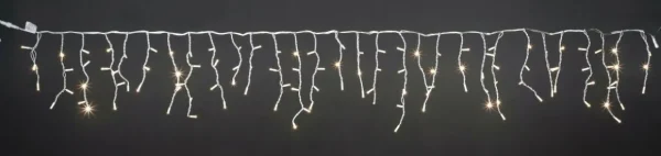 Weihnachtsbeleuchtung^DecoWoerner LED-Profi-Iciclelichtsystem IP67, 114 LED, 300 X 50 Cm, Ohne Kabel weiß