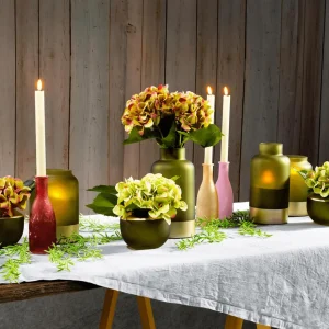 Deko-Licht^DecoWoerner LED-Wachs Tafel-Kerzen 24,5 Cm, 2er Set weiß