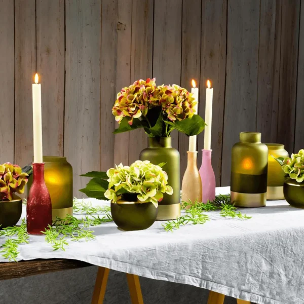 Deko-Licht^DecoWoerner LED-Wachs Tafel-Kerzen 24,5 Cm, 2er Set weiß