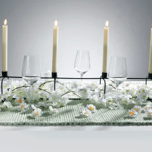 Deko-Licht^DecoWoerner LED-Wachs Tafel-Kerzen 24,5 Cm, 2er Set weiß