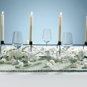 Deko-Licht^DecoWoerner LED-Wachs Tafel-Kerzen 24,5 Cm, 2er Set weiß