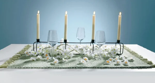 Deko-Licht^DecoWoerner LED-Wachs Tafel-Kerzen 24,5 Cm, 2er Set weiß