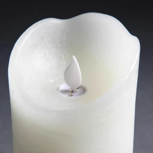 Deko-Licht^DecoWoerner LED-Wachskerze 7,5 X 12,5 Cm weiß
