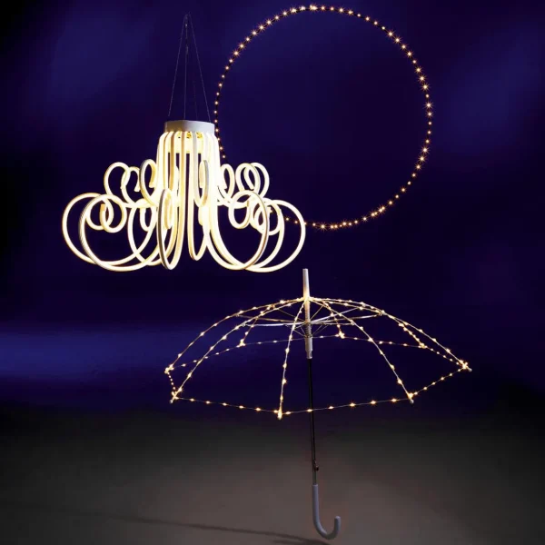 Weihnachtsbeleuchtung^DecoWoerner Leuchter Aus Neon Lichtschlauch, 41 Cm Lang weiß