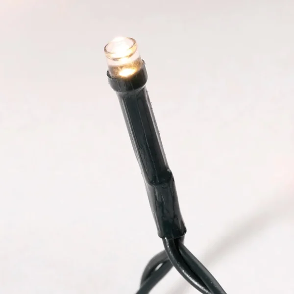 Weihnachtsbeleuchtung^DecoWoerner Lichterkette Grün 9 M, 120 LED Warm-weiß IP44