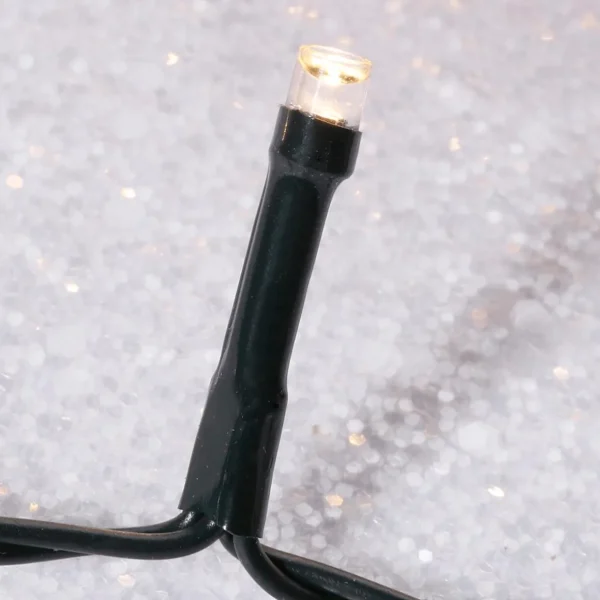 Weihnachtsbeleuchtung^DecoWoerner Lichterkette Grün 9 M, 120 LED Warm-weiß IP44
