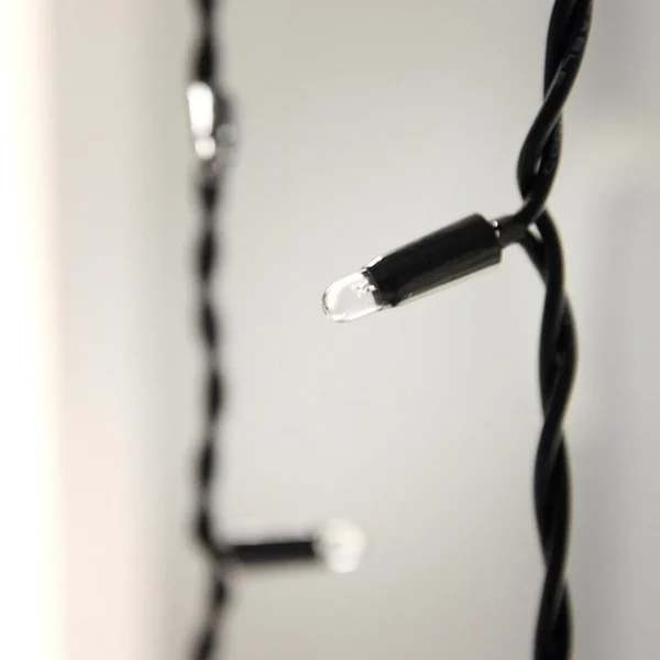 Weihnachtsbeleuchtung^DecoWoerner Lichtvorhang Schwarz 200 X 150cm, 300 LED Warm-weiß, IP44