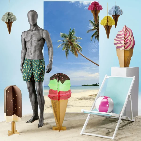 Warenpräsentation | Sommerdeko^DecoWoerner Liegestuhl , 110 Cm Lang weiß